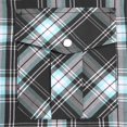 thumbnail image 4 of Camisa COEVALS CLUB para hombre, estilo western a cuadros, con botones a presión con perlas, 4 of 7