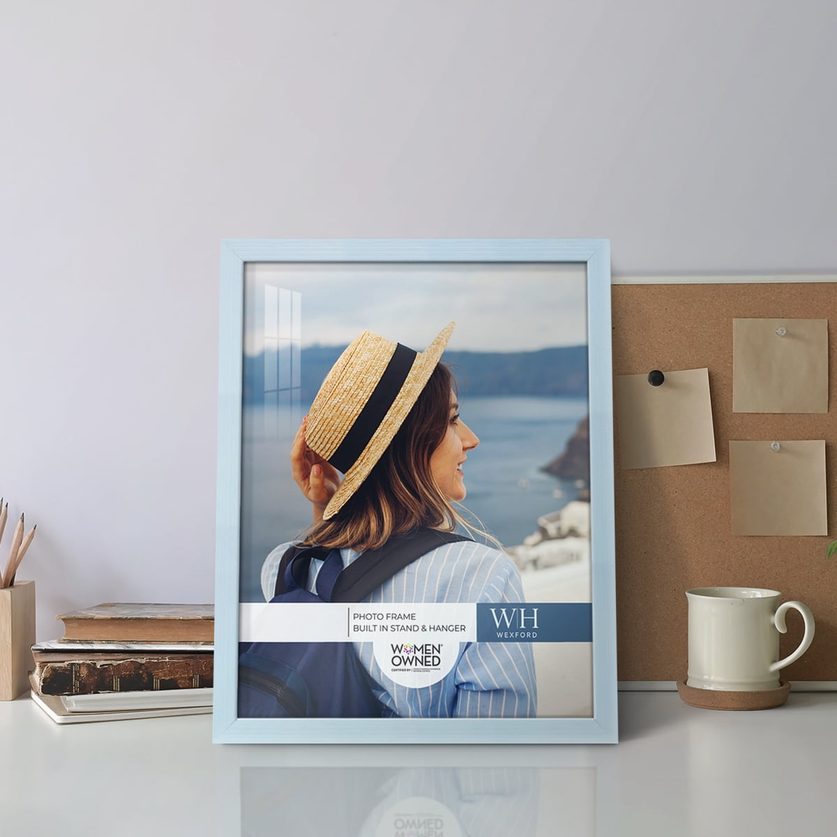 Grooved 11 in. x 14 in. Blue Picture Frame (Set of 2)
