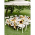 thumbnail image 4 of Outdoor Tablecloth with Umbrella Hole for Patio/Picnic/Party/Camping, Spring Sunflowers Waterproof Table Cloth Rectangle Table Cover Washable, Country Floral Bees Rustic Botanical (54"x 80"), 4 of 8