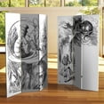 thumbnail image 6 of Oriental Furniture 6 ft. Tall Alice in Wonderland Canvas Screen - 3 Panel, 6 of 7
