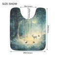 thumbnail image 5 of Yayeee Bath Rugs for Bathroom Floor Set of 2 Non Slip Fluffy Soft Absorbent Mat, Night Forest Scene, 5 of 7