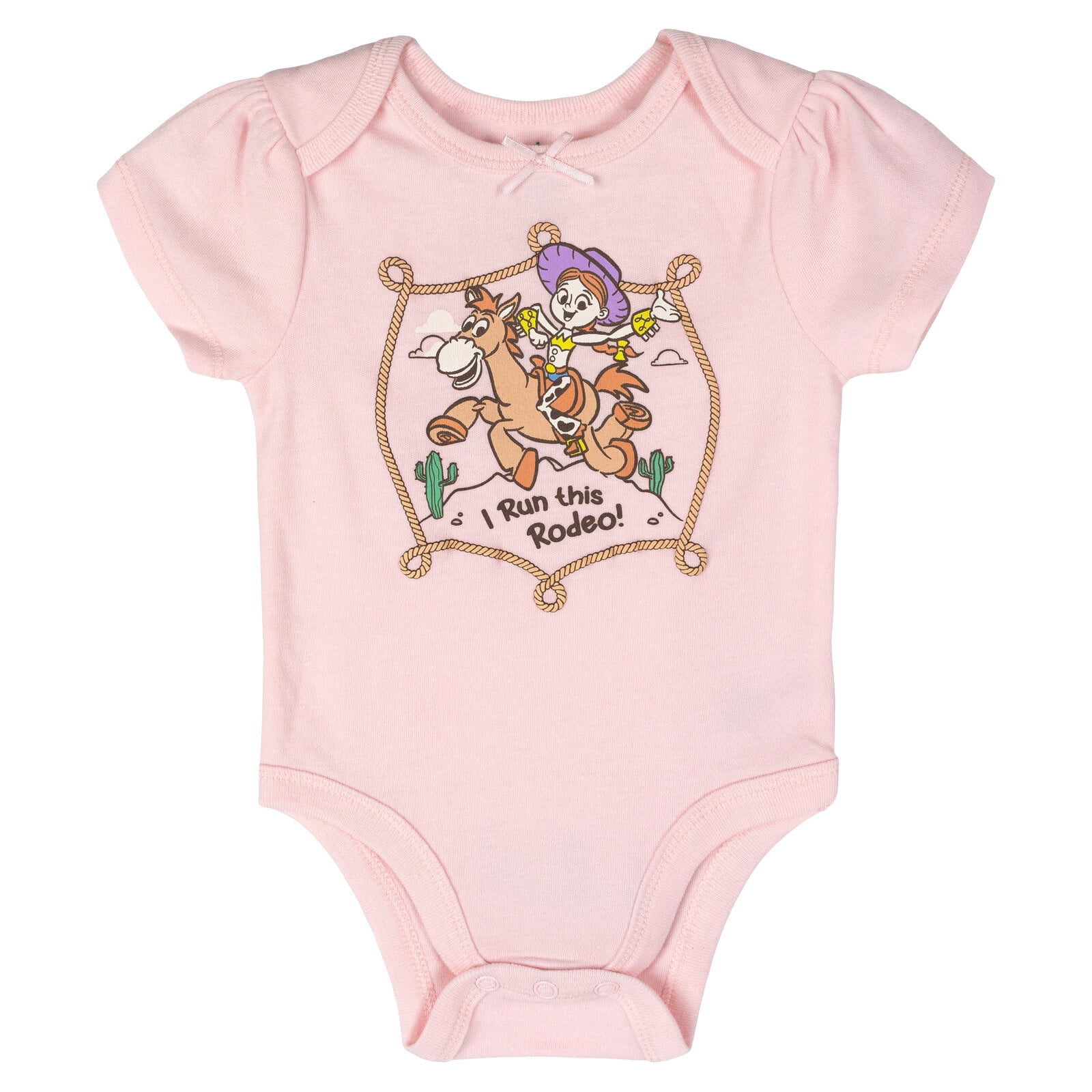 Disney Toy Story Baby Girls' 3-Pack Short Sleeve Bodysuits Pink Purple