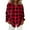 Red #65, variant on KDDYLITQ Women Plaid Top Long Sleeve Patchwork Shirts Button Down Flannel Blouses Casual Dressy Fall Jacket Army Green XL