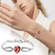 thumbnail image 2 of Corazón de melocotón pulsera de cobre blanco pulsera de platino Mujer Novia Joyería Hombres y Mujeres Pareja pulsera, 2 of 2