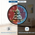 thumbnail image 5 of Voice Activated Clock with Glow Light 12 Inch Large Silent Wall Clock Battery Operated for Home Decor 3d Christmas Tree, 5 of 8
