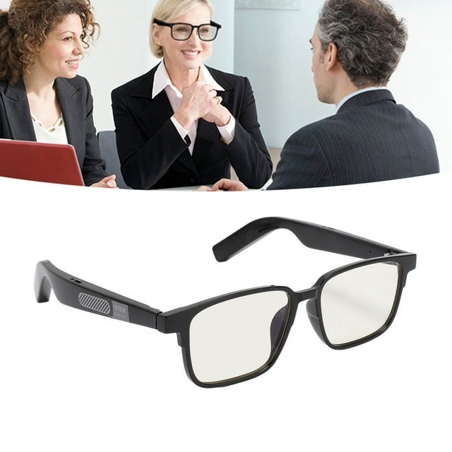 Smart Glasses Wire less, IP5 Waterproof Open Ear Speaker, Voice Control, Easy Connectivity Dual Microphones Voice Control BT 5.3 Unisex Smart Sunglasses