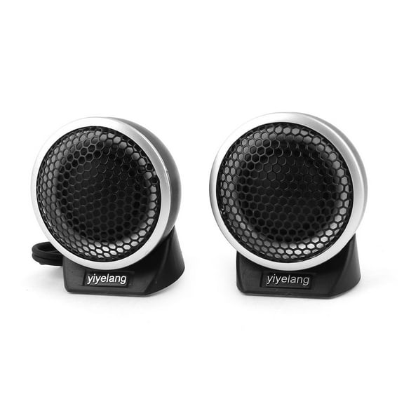 Unique Bargains 1Pair Car Vehicle Flush Mount Dome Loud Speaker Tweeter Black 150W 50mm Dia.