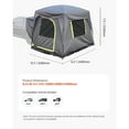 thumbnail image 4 of KFFKFF Camping Tent for SUVs, Dimensions 10FT Length x 8FT Width, Double Layered Design Accommodating 5-8 Individuals, PU2000mm Water-Resistant, SUV Tent Featuring Mesh Windows, 4 of 9