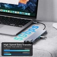 thumbnail image 3 of JUNWELL USB C Hub Ethernet  4K USB C To  Hub  8 IN1 Type C Adapter  Dock Dongle Compatible, 3 of 6