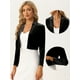 thumbnail image 2 of Bolero de Terciopelo para Mujer Allegra K Chaqueta Bolero Corto Negro XS, 2 of 6