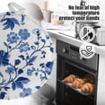 thumbnail image 5 of 2 PCS Pot Holders for Kitchen,Potholders Sets with Hook for Oven,Cooking,Baking,Beautiful Blue And White Porcelain, 5 of 7