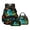 Black-Dinosaur Monstera, variant on Kuiaobaty Football Print Kid Backpack with Lunch Bag for Teen Boy Insulated Lunch Box and Backpack with Bottle Holder Large Capacity School Bag Pencil Case for Travel Camping