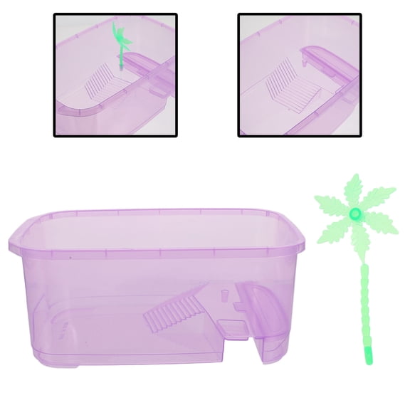 LEORX 1 Set Tortoise Tank Plastic Purple for Home Use and Tortoise Enthusiasts