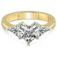 thumbnail image 3 of 1 Carat IGI Certified Heart Shape Lab Grown Diamond Engagement Ring | 14K Yellow Gold |Caroline Three Stone Side Trillion Diamond Ring | FG-VS1-VS2 Quality Friendly Diamonds, 3 of 5