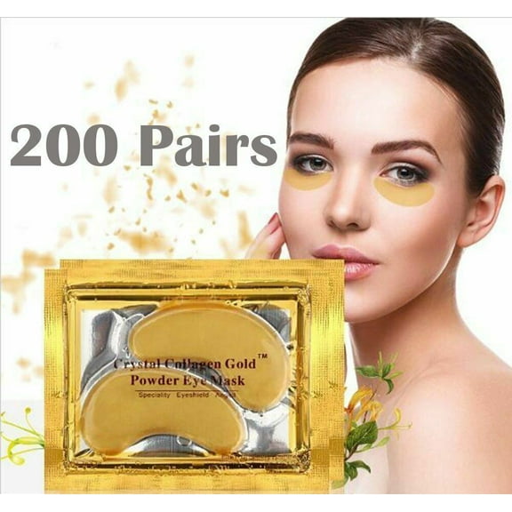 Crystal Collagen Gold Anti Dark Circle Wrinkles Under Eye Pads Mask 200 Pairs