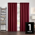 thumbnail image 4 of Eclipse Samara Solid Blackout Curtains, Single Curtain Panel, 84 Inch Long Blackout Curtains, 37" W x 84" L, Oxblood, 4 of 10
