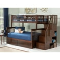 thumbnail image 3 of Columbia Staircase Bunk Bed Twin over Full with 2 Urban Bed Drawers in Walnut, 3 of 10