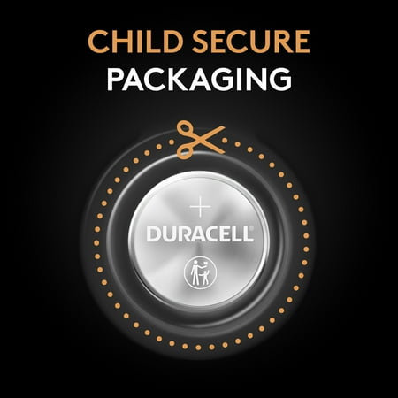 Duracell 2016 Lithium Coin Battery 3V, Bitter Coating and Child Secure Packaging, 4 Pack