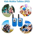 thumbnail image 4 of Walkie Talkie para niños, 8 canales, radio bidireccional, linterna para niños, juego de walkie talkies, regalos para niños, juguetes para niñas y niños (1 par, azul), 4 of 5