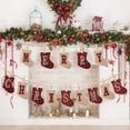 thumbnail image 3 of maskred Colorful Illuminated Merry Christmas Banners Festive Decorations For Wide Application Sock Shaped multi-color. 1Set, 3 of 6