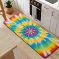 thumbnail image 5 of Rainbow Tie Dye Mandala Pattern Kitchen Rug Mat,Kitchen Runner Rugs Non Skid Washable,Decorative Kitchen Floor Mats for Kitchen,Sink,Laundry,17"x47.2", 5 of 7