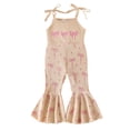 thumbnail image 3 of Rompers for Girls Exquisite Bow Sleeveless Square Neck Girls Strap Jumpsuit with Pocket Outdoor Daily Play Outfit, 3 of 8