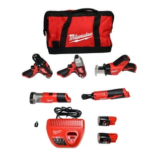 Milwaukee 2497-22 M12 Combo kit de dos herramientas: martillo taladro y  atornillador de impacto inalámbrico con batería de ión de litio 12 voltios