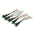 thumbnail image 1 of 5Uds 11,5mm Momentáneo Interruptor de Claxon Bocina Moto Vehículo Redondo Cableado Botón Verde 12V-24V, 1 of 1