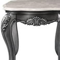 thumbnail image 3 of HomeRoots 486388 24 in. Marble & Polyresin Rectangular End Table, Gray & White, 3 of 5