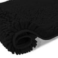 thumbnail image 3 of Easy-Going Luxury Chenille Shag Bath Rugs, Non Slip Bath Mat for Bathroom Floor, 18"x25", Black, 3 of 8