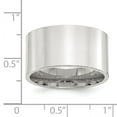 thumbnail image 3 of 925 Sterling Silver Polished Flat Band 12mm Comfort-Fit Flat Size 7 Band Ring Ring for Women and Men, 3 of 5