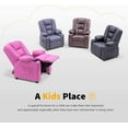 thumbnail image 6 of MCombo Big Kids Recliner Chair with Cup Holders for Toddler Boys and Girls, 2 Side Pockets, 3+ Age Group, Faux Leather 7322 Black, 6 of 7