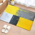 thumbnail image 2 of Abstract Art Washable Area Rug 2x3 111 Watercolor Yellow Gary Block Texture Low-Profile Area Rugs with Non Slip Backing Indoor Floor Carpet for Entrance Living Room Bedroom Home Office, 2 of 9