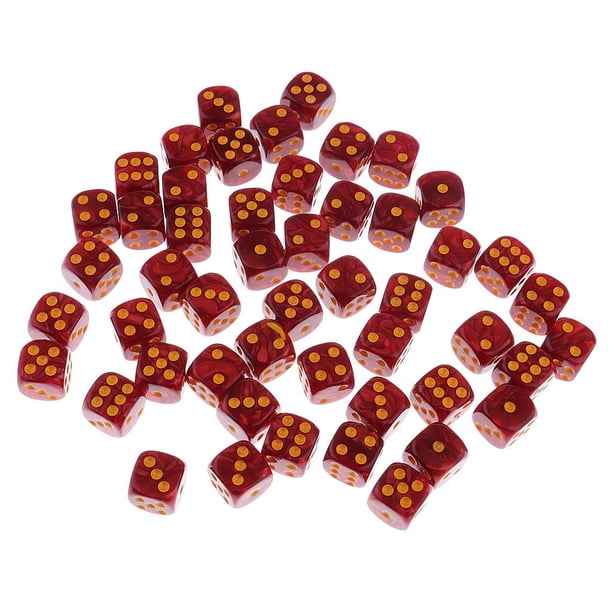Set de 50 Piezas Dados De Puntos De 6 Caras Dados Digitales Juegos De Cartas Juegos de Dados Juegos de yotijar Juego de dados de 6 lados