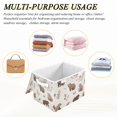 thumbnail image 6 of Yayeee Collapsible Storage Bin with Lid Fabric Closet Decorative Basket with Handles, Light Gray Bears, 6 of 7