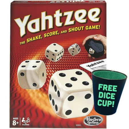 yahtzee classic w free dice cup classic yahtzee game by hasbro