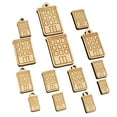 thumbnail image 1 of Business Building Skyscraper Wood Mini Charms Shapes DIY Craft Jewelry - No Hole - 20mm (15pcs), 1 of 7