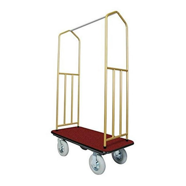 Ex-Cell Kaiser 780BB RED-PNU Brasstone Bellmans Cart&#44; Steel - Red Deck