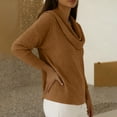 thumbnail image 4 of YueHuiYing Womens Long Sleeve Tunic Top V Neck Shirts Dressy Casual Business Blouses Pullover Sweatshirt, 4 of 9