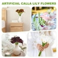 thumbnail image 6 of Uxcell 20-Pack White Green Artificial Calla Lily Flowers,14 Inch Faux Calla Lily Flowers PU Bouquets Real Touch for Home/Wedding, 6 of 7