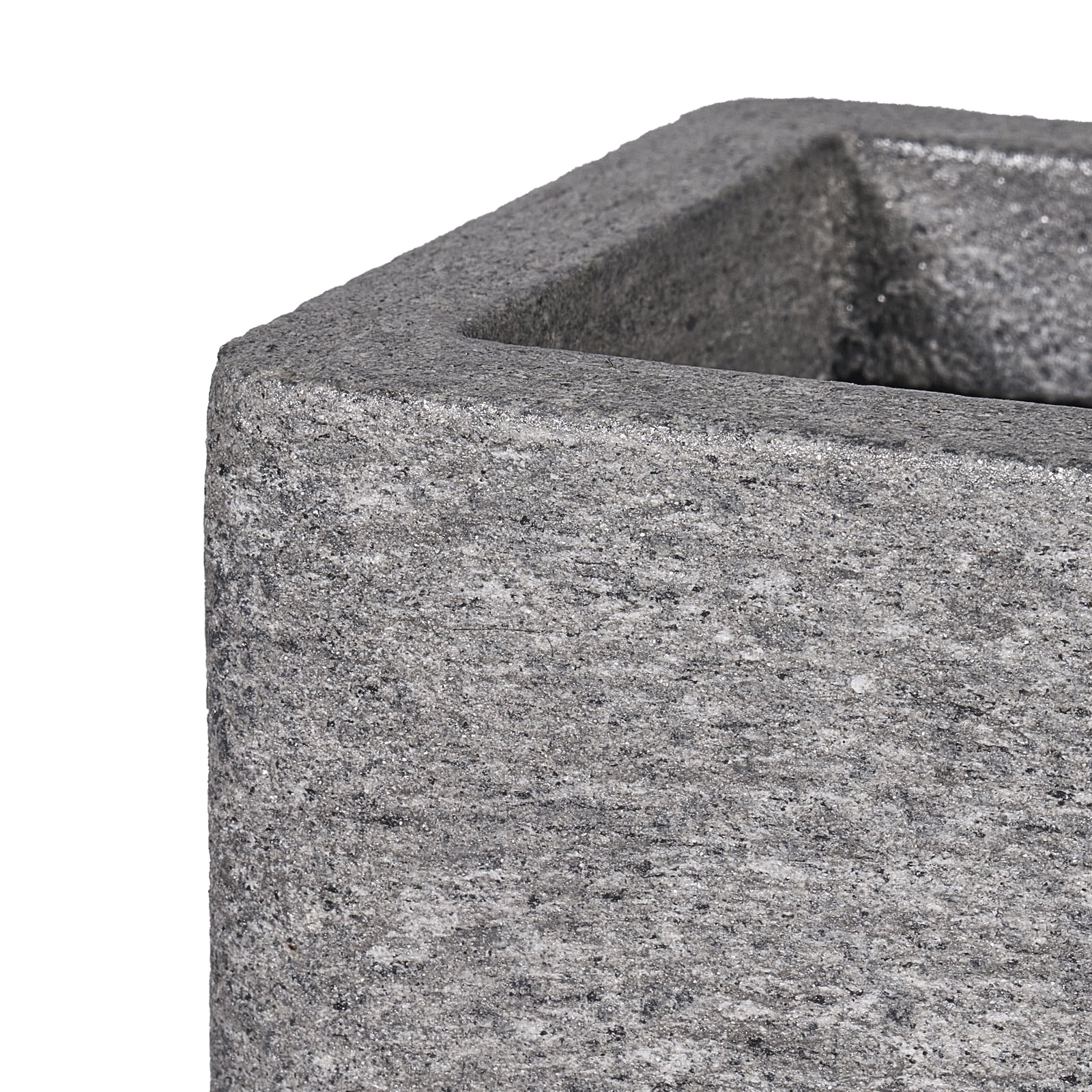 TerraDeco 24 Inch Rectangular Concrete Planter,Durable All-Weather Use with Drainage Holes,Large Rectangular Planter for Outdoor Indoor Plants