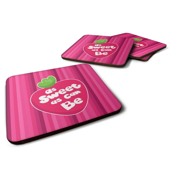 Stawberry As Sweet as Can Be Foam Coaster Set of 4