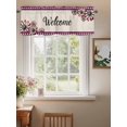thumbnail image 2 of Red Blue Daisy Curtain Valances for Windows, 4th of July Welcome Plaid Farmhouse Kitchen Valance Window Treatment, Light Filtering Block Curtains for Bathroom/Bedroom/Living Room 60'' x 18'', 2 of 9