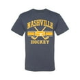 thumbnail image 2 of Wild Bobby City of Nashville Hockey Fantasy Fan Sports Men's T-Shirt, Vintage Heather Blue, 3X-Large, 2 of 5
