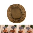thumbnail image 5 of Detachable Stretchable Dining Chair Seat Cover for Wedding Banquet Party Decorations, for 35-50cm (13.8-20 ) Diameter , Coffee, 5 of 8