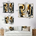 thumbnail image 4 of Designart "Glamorous Gold and Black Artistry I" Abstract Spirals Wall Art Set Of 2 - Black Abstract Gallery Wall Set For Home Decor, 4 of 7
