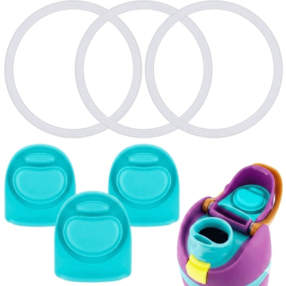 Replacement Stopper & Seal Ring Compatible with Owala FreeSip 24oz/32oz - 3 Pack BPA-Free Silicone Plug & Gasket Kit + Screwdriver