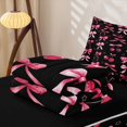 thumbnail image 5 of Homewish 3D Cartoon Red Cherry Zipper Twin Comforter Sets with Fitted Sheet and 2 Pillowcases For Girls,Cute Ribbon Bow Zipper Bedding Set For Kids,Black Reversible,4-Piece, 5 of 7