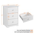 thumbnail image 3 of Yaheetech Modern End Table w/three Drawers, White, 3 of 6