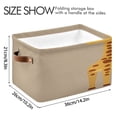 thumbnail image 4 of IAUYY Set of 1 Storage Cubes with Handles-Not Prone to Deformation Canvas Storage Baskets for Bedroom Closet Living Room Decorative Storage Baskets Light Brown As The Background, 4 of 9